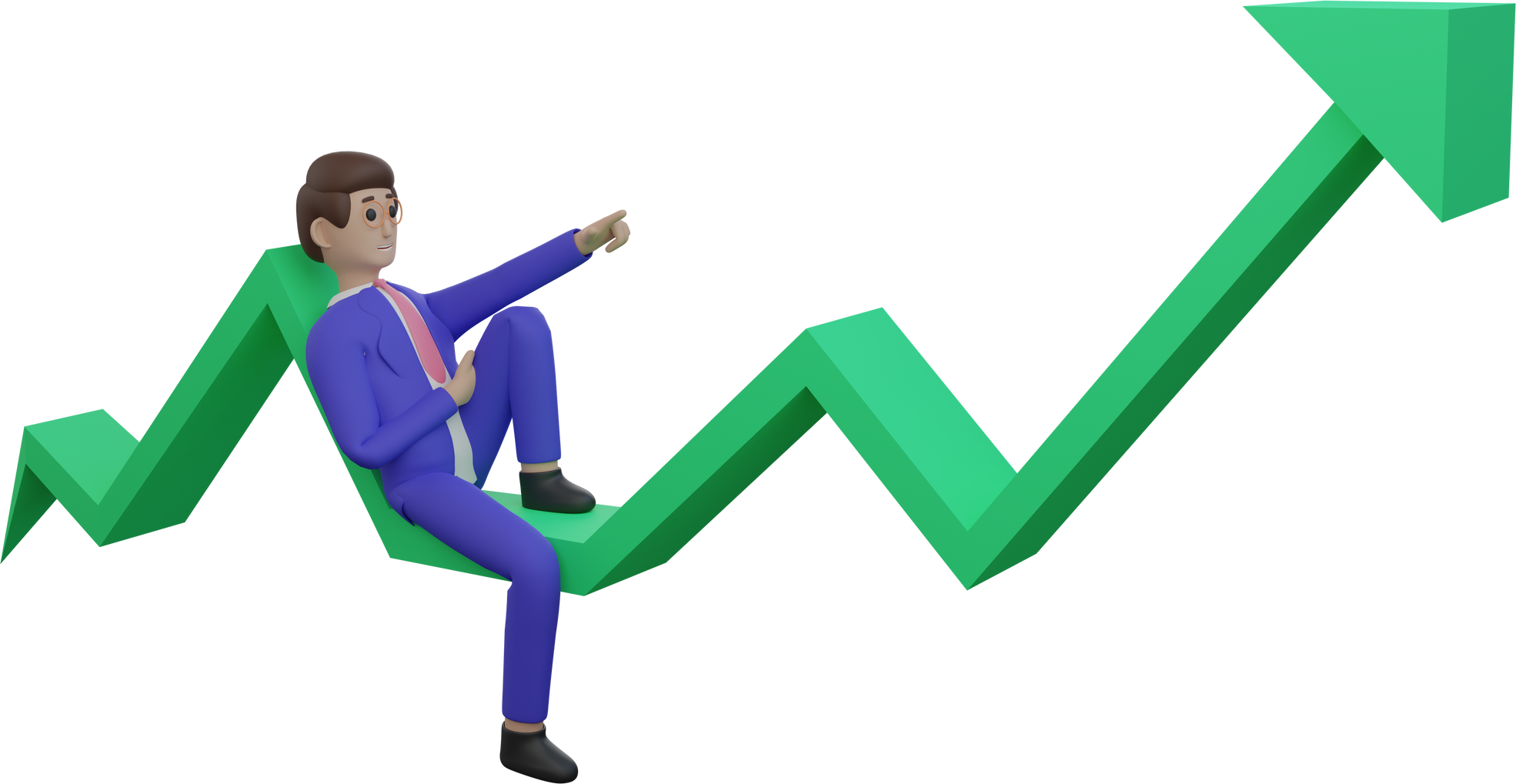 3D Sales Executive Illustration